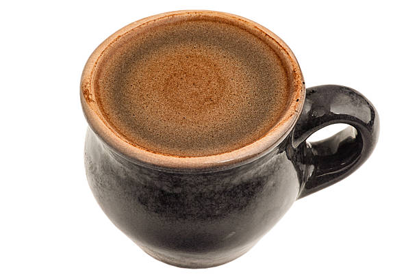 Cup of coffee isolated on white. Drink, coffee