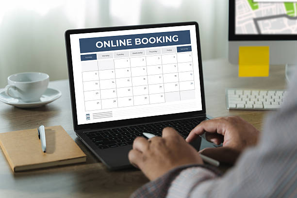 istock Booking Meeting Appointment Computer Online On digital tablet at office book appointment 2213802656