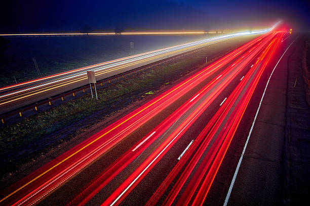 istock Divided highway in the fog 2213811949