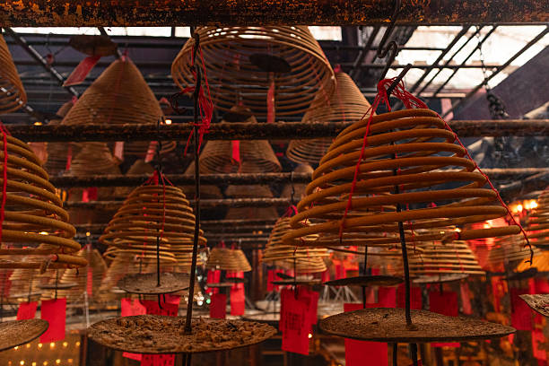 istock incense coils hanging, man mo temple, sheung wan 2213812680