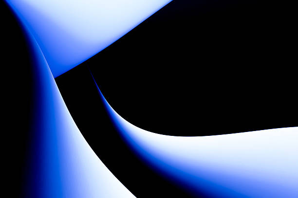istock Abstract dark background with striking neon blue light streaks and subtle purple glow, modern digital art 2213817337