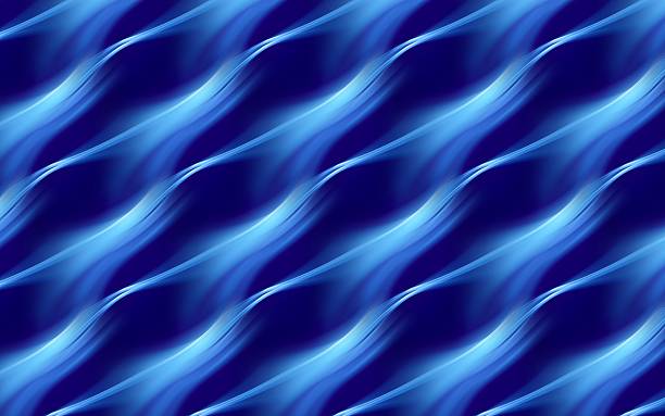istock Wavy, light blue streaks flow diagonally across a deep blue background. This abstract design creates a dynamic and fluid backdrop. 2213817373
