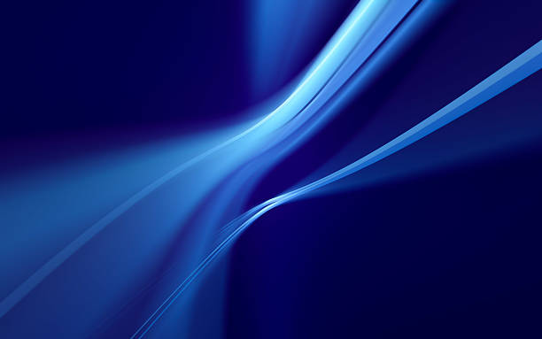 istock Abstract blue background with smooth, flowing lines and light streaks. Modern and dynamic design. 2213817379
