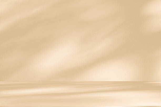 istock Studio style background wall decoration presentation uses white and beige tones. with shadows cast from a nearby window, concept creating a decorative 2213823282