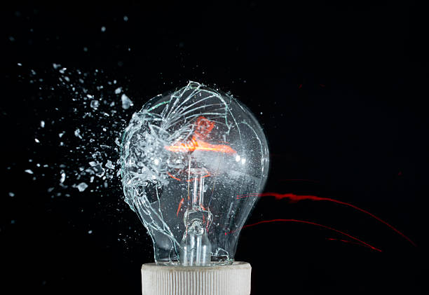 High speed photography - moment of cracking light bulb