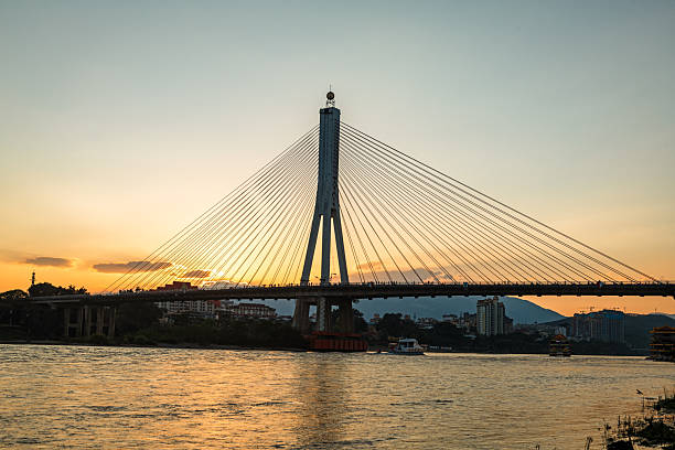 istock Sunset Lancang River and Xishuangbanna Bridge 2213824990