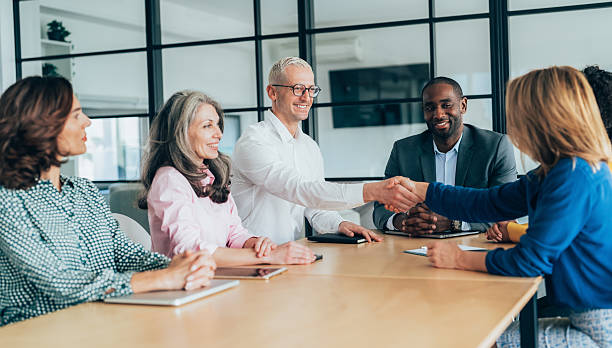 istock Handshake for the new agreement 2213830105