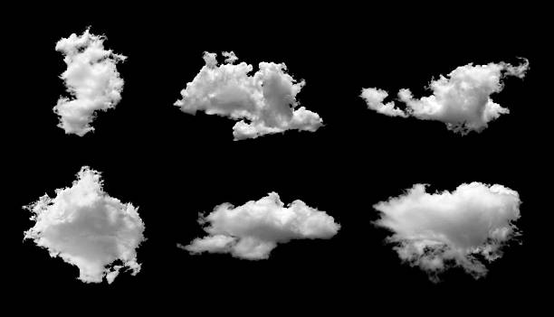 istock Clouds in the sky with black and white isolated like background with lights and patterns isolated on the image. 2213832044