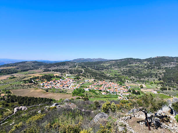 istock Transmontana village surrounded by green fields 2213832564