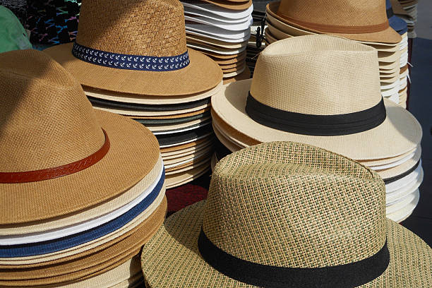 istock summer hats on the counter for sale 2213833731