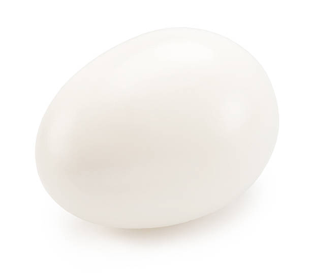 istock Perfectly peeled boiled chicken egg  on white background. File contains clipping path. 2213836196