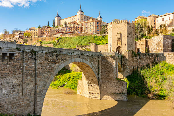 istock Alcantara bridge over Tajo river, Toledo, Spain 2213836531