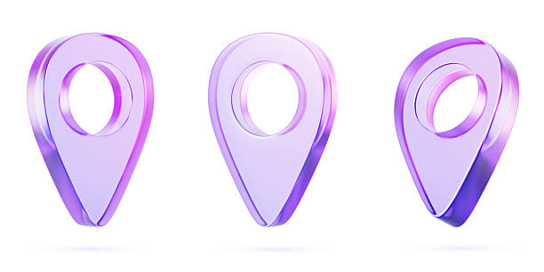 istock 3d glass holographic transparent map pin set. GPS navigation icon, crystal location point with morphism gradient, travel app destination mark, delivery address symbol, pointer render 2213842465