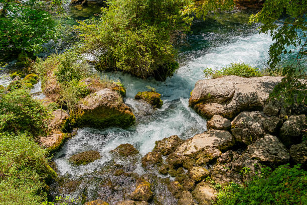 Scenery around the Fontaine-de-Vaucluse, a commune near a same named spring in the southeastern French department of Vaucluse