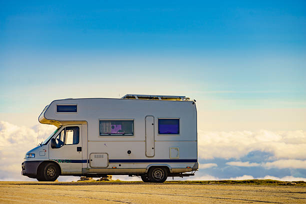 istock Rv caravan in mountains above clouds 2213848717