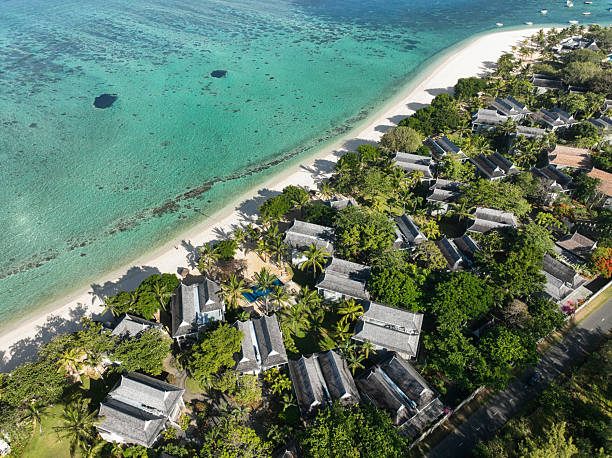 istock Coastal resort with villas and clear sea 2213851976