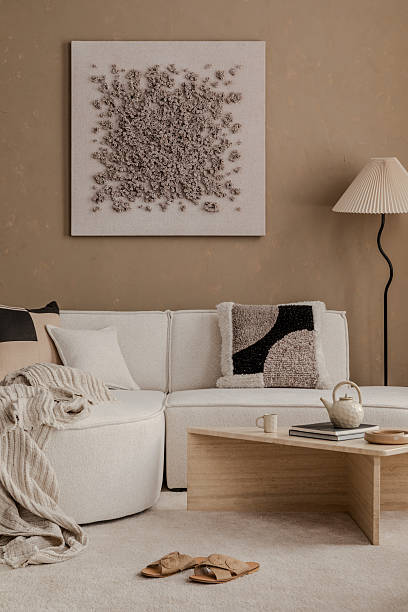 istock Neutral tones, soft shapes  a serene corner for quiet moments. 2213853293