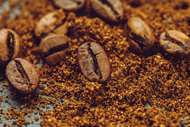 istock Roasted coffee beans and ground coffee 2213853777