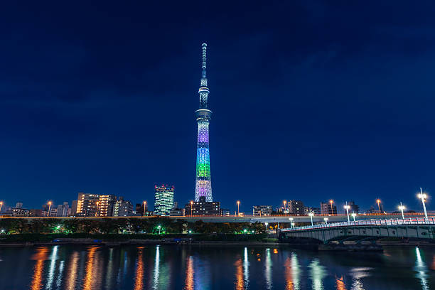 istock Tokyo River City night view 2213863371