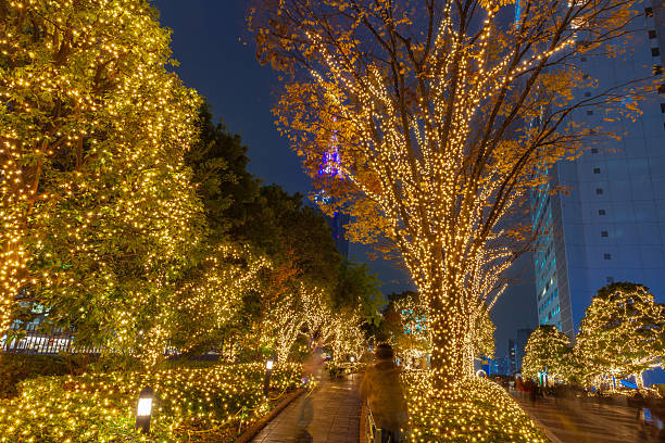 istock Christmas illuminations in Tokyo city 2213863552