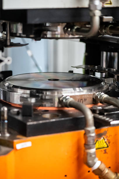 istock Vinyl record press factory machinery 2213876669