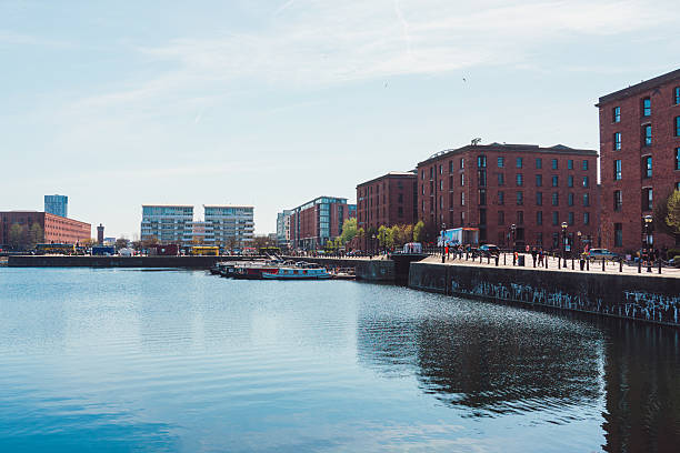 Birkenhead seen from Liverpool. \nLiverpool, North West England, United Kingdom