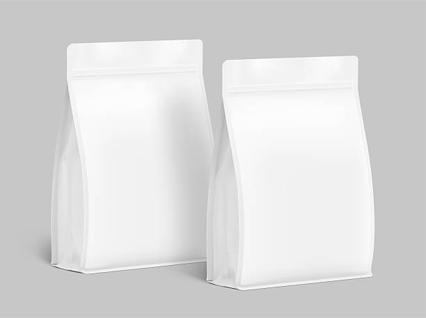 istock Vertical bag mockups. Flat bottom gusset bags with zipper lock. 2213880879