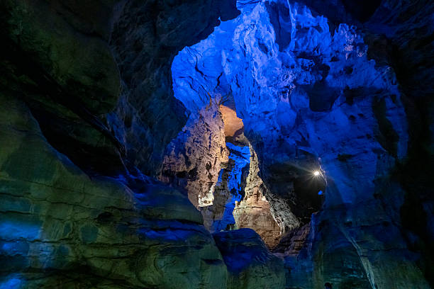 Underground river valley karst caves in Guizhou, China