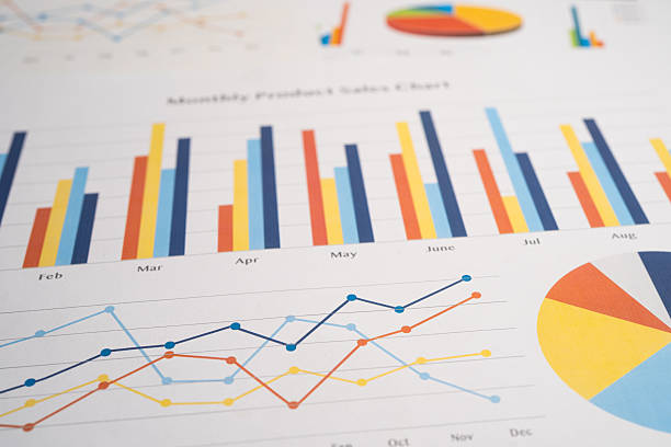 istock chart or graph paper. Financial, account, statistics and business data. 2213894666