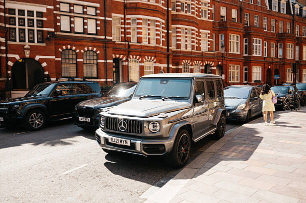 London, United Kingdom - 29 April, 2025: A Mercedes-Benz G Class in a city street