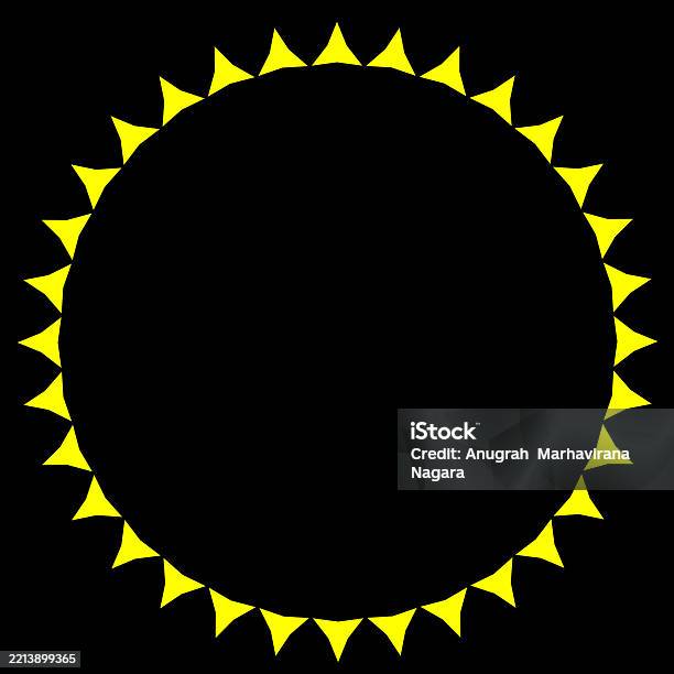 Sharp Triangular Background Sharp Triangle Circular Frame Isolated Stock Illustration - Download ...