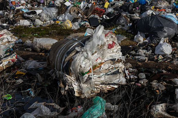 istock A large pile of waste materials dominates the landscape, highlighting serious issues of pollution and waste management in urban environments 2213902187