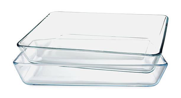 istock Two glass casseroles isolated on white. Cooking utensil 2213903091