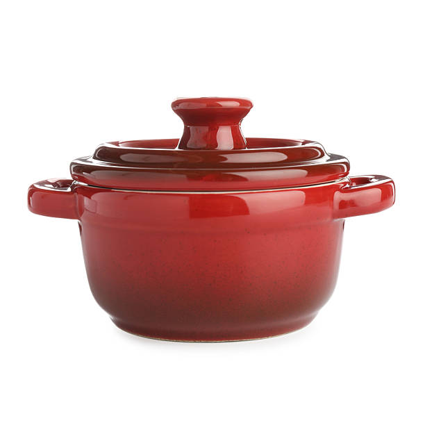 istock One ceramic casserole isolated on white. Cooking utensil 2213903204