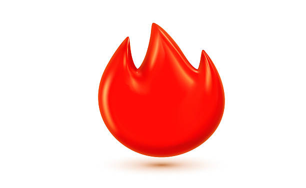 istock Vector illustration of bright red color burning flame of fire. 3d cartoon style design of glossy emoji fire. Shine bonfire icon or campfire flame symbol on white background 2213904158