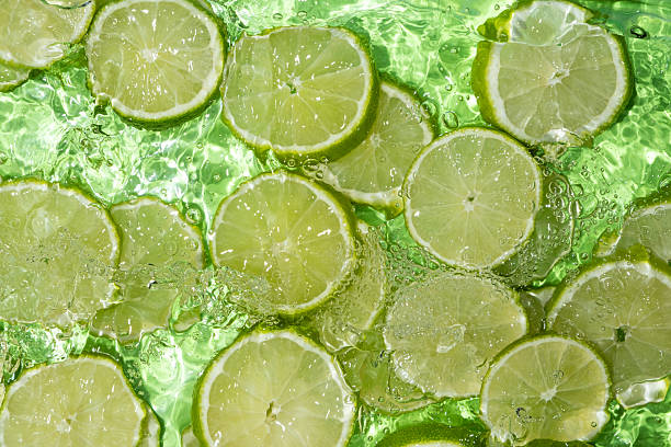 istock Citrus Lime Splash In Water. Tropical Summer Vibes 2213905098