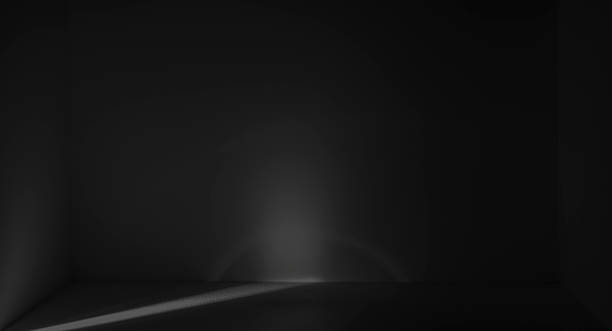 istock Light and shadow illuminate the black space room. 2213905450