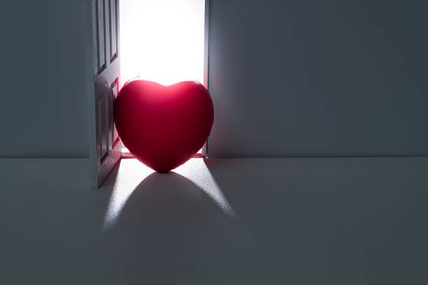 Red heart shape at the doorway