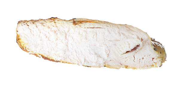 istock Piece of grilled chicken meat isolated on white 2213928182