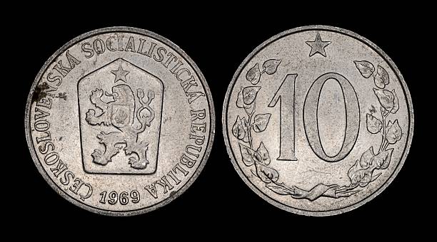 istock Czechoslovak koruna 10 haleru coin 2213928811