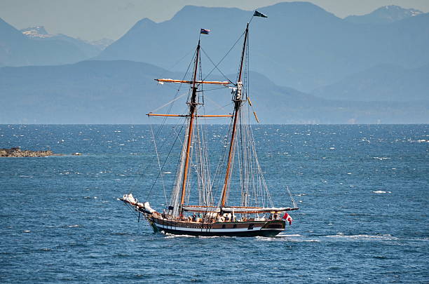 istock A Topsail Schooner on the Pacific coastline 2213930277