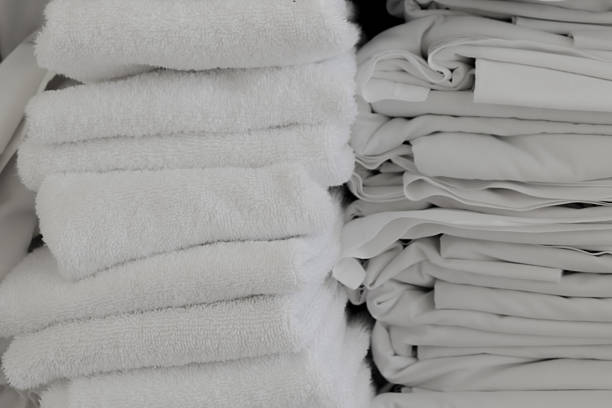 A white basket showcases towels in a spectrum of colors, from pastel to bold, forming a harmonious daily arrangement.