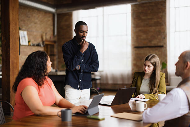 istock Focused colleagues brainstorming during a business meeting 2213936225