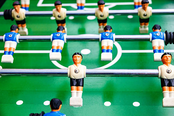 istock Colorful soccer table with players in action 2213943903