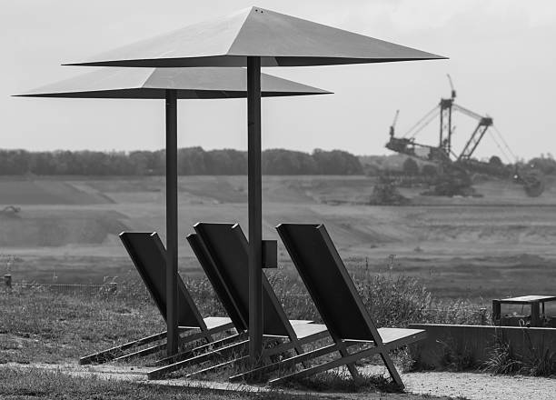 Aussicht Punkt auf den Grossbagger beim Abbau in einem Kohleabbau Gebiet