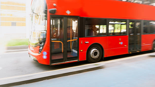 istock London bus in motion 2213945929