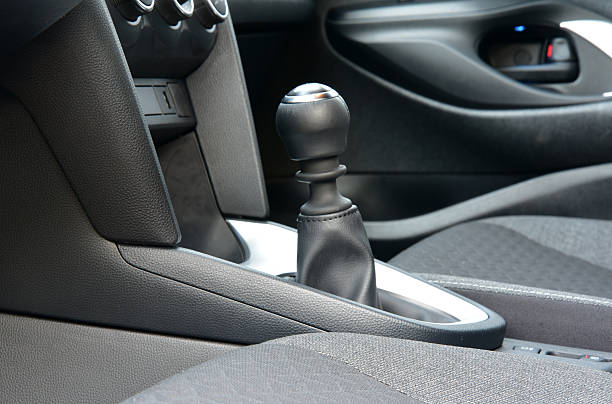 istock Manual shift lever in the passenger car. Manual gear shift. 2213948888