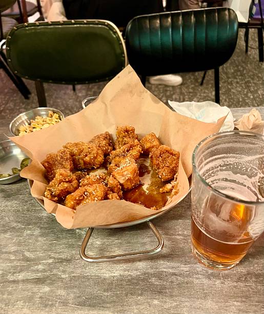 istock Korean fried chicken and beer 2213949614