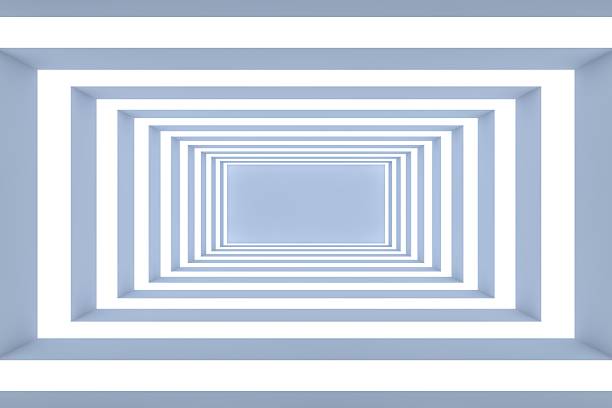 Abstract background, stage geometry shaped podium mockup for product display, tunnel with lights
