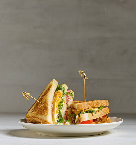istock club sandwich on plate 2213951194
